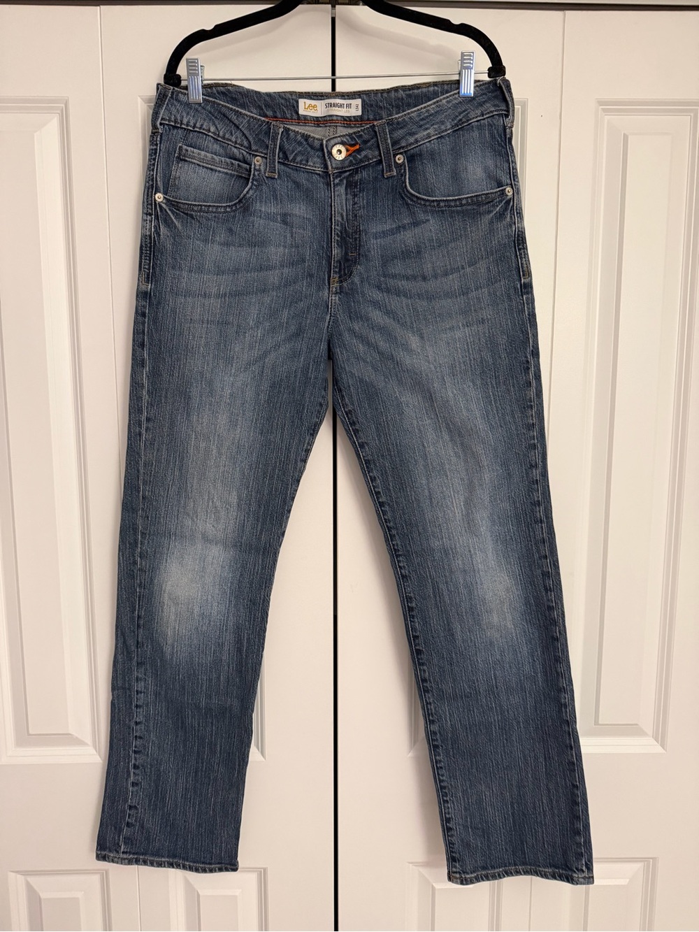 Lee Modern Series Men’s 34x32 Straight Fit Straight Leg Jeans Medium Wash